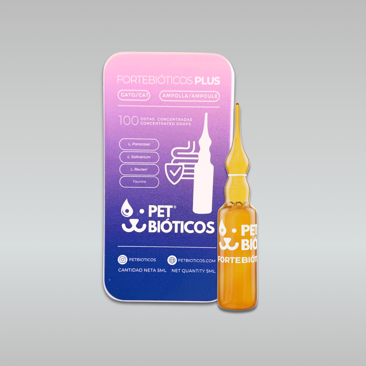 FORTEBIÓTICOS PLUS GATOS 5ML 100 GOTAS | 1 AMPOLLA
